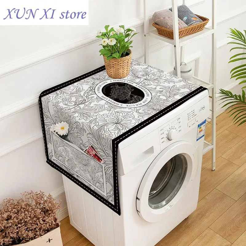 New Leaves Patterns Dust Mat Cute Dust Cover Washing Machine Refrigerator Microwave Oven Protective Pad Waterproof Moisture Mat