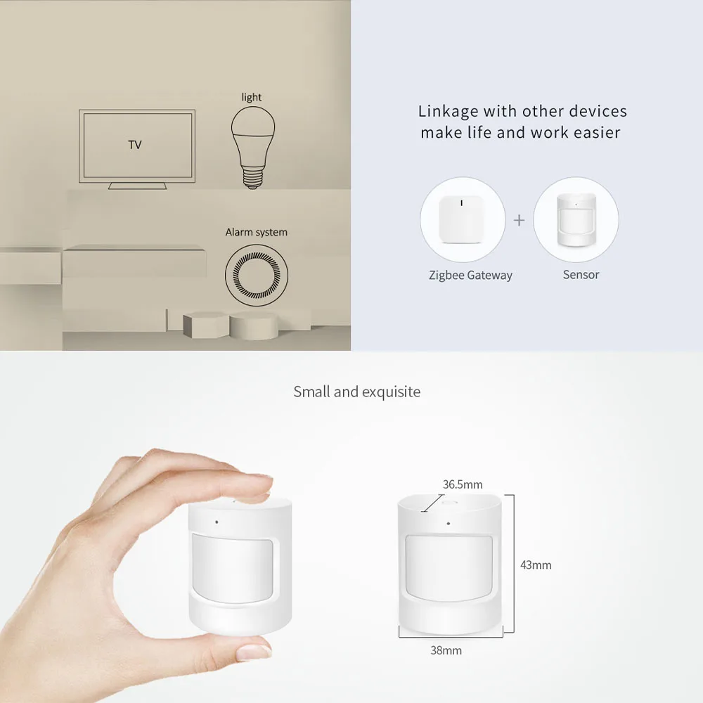 지그비 3.0 PIR 모션 센서, 적외선 인체 감지기, 스마트 제어, eWeLink 지그비 브릿지, 알렉사 구글 홈과 함께 작동