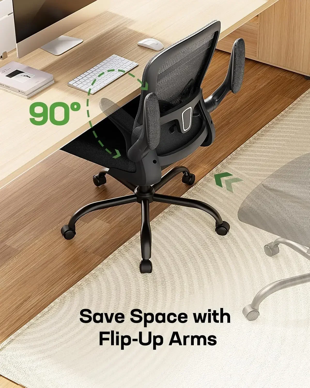 Office Chair Ergonomic-Desk Chair: Mesh Back Home Office Chair with Adjustable Lumbar Support, Computer Desk Chair