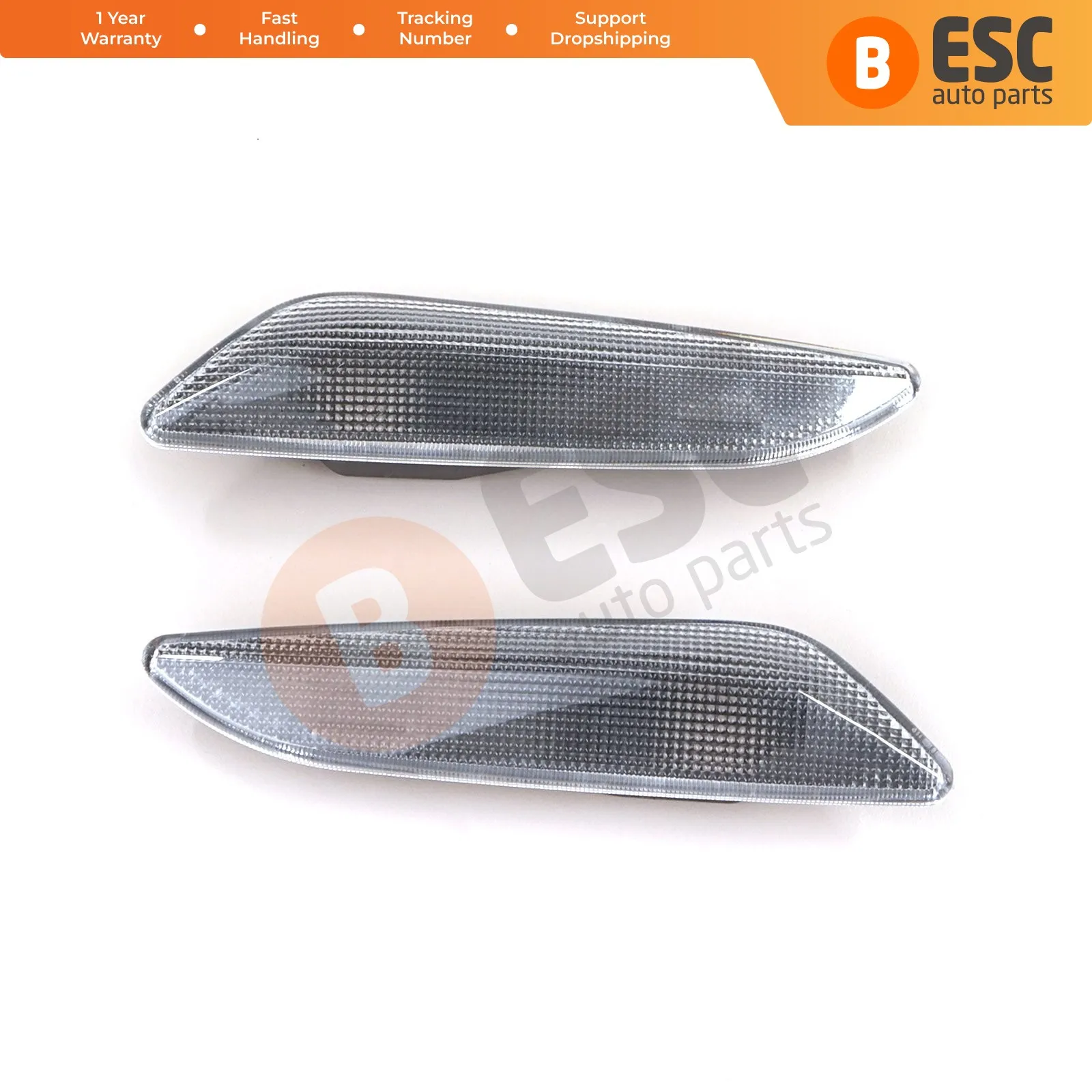 ESP1130 Side Indicator Repeater Lamp Signal Set White for Fiat Egea Tipo 356 Alfa 147 156 Lancia Delta Ypsilon 3 60686516