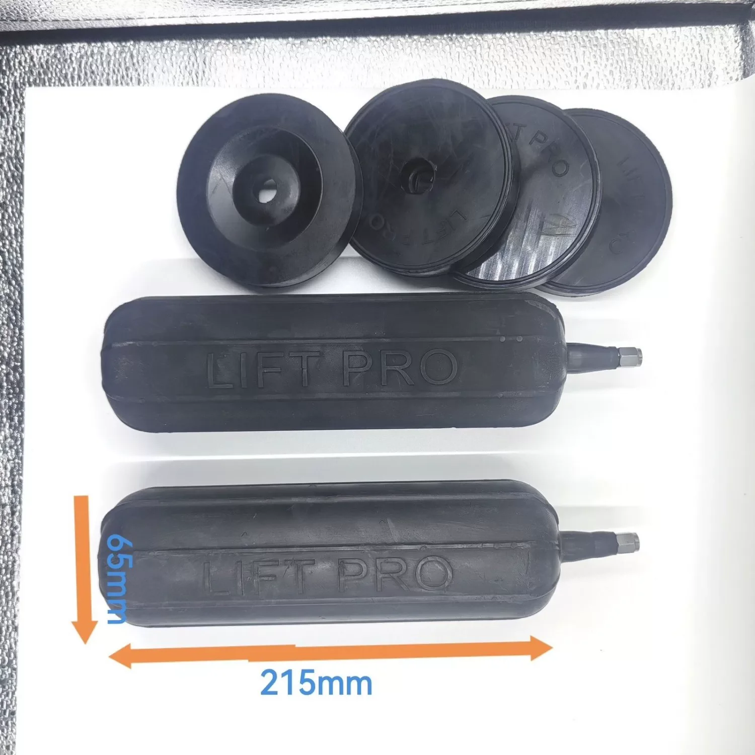 1 pair Universal Thickened Spring Airbags, Rear Suspension Shock Absorber for Automobile Load Bearing & Noise Reduction