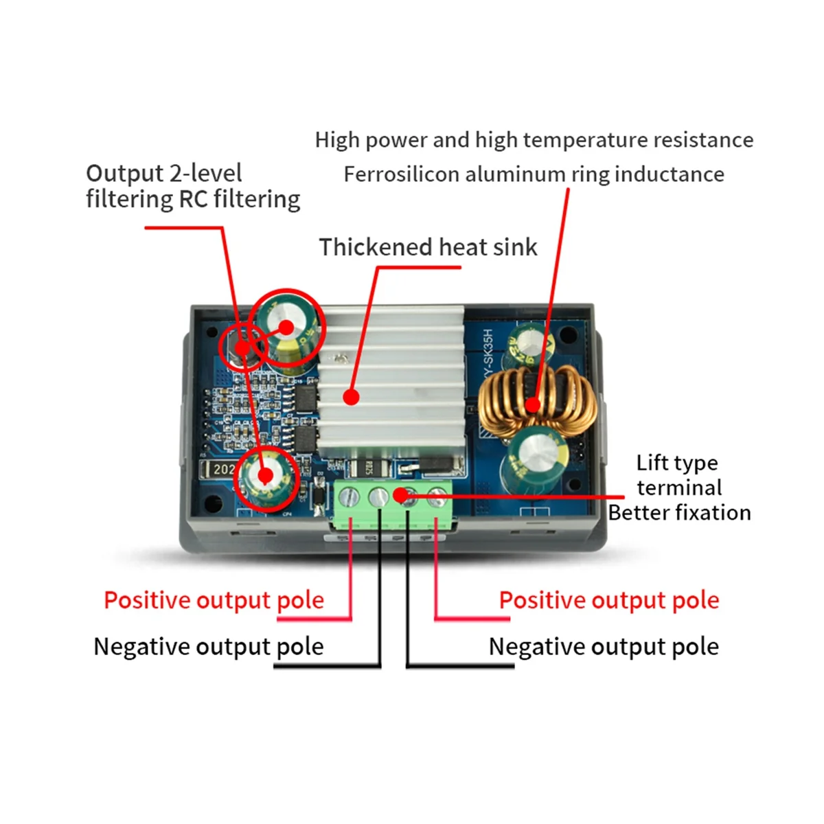 A57G-SK35H DC DC Buck Boost Converter CC CV 0,6-30 V 4A 5 V 6V12V 24 V Power Modul Einstellbare Geregelte Labor Netzteil