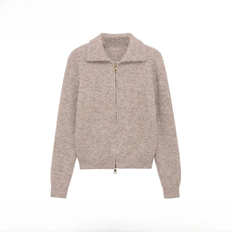 

Модный вязаный кардиган с вышивкой, женский, осенне-зимний, новинка, для повседневной носки, длинный, на молнии, теплый