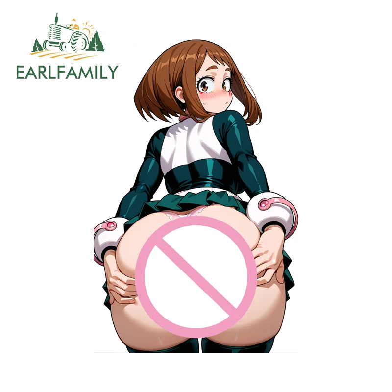 EARLFAMILY for Alluring Toga Butt Close-up Car Stickers Adorable Anime Girl Graphics Decals Sunscreen Car Occlusion Scratch - Image 3