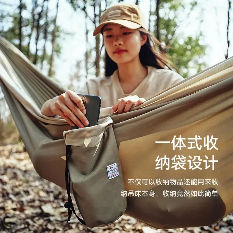 Outdoor Camping Hammock Swing Anti Rollover Portable Ultra Light Hanging Basket Thickened Outdoor Beach Double Hanging Chair