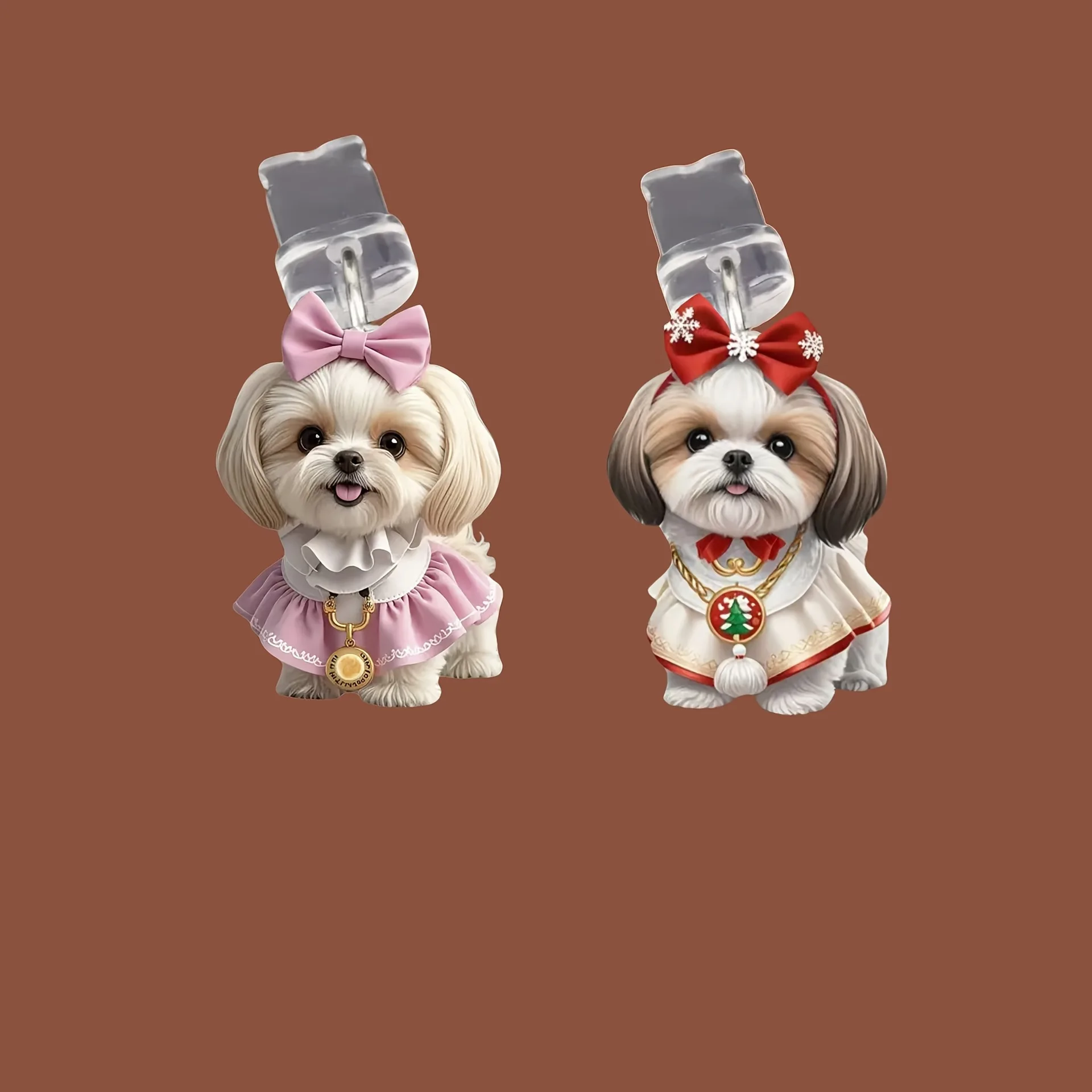 2D شقة الاكريليك كلب الغبار التوصيل لموصل iPhone وType-c البيضاوي موصل الهاتف الغبار التوصيل قلادة