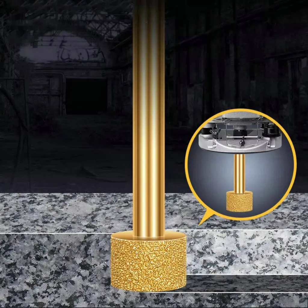 6.35/9/12.7mm CNC Stone Diamond Tools Slot Milling Cutter Edge Trimming Router Bit Granite Grinding Head Bottom Cleaning Endmill