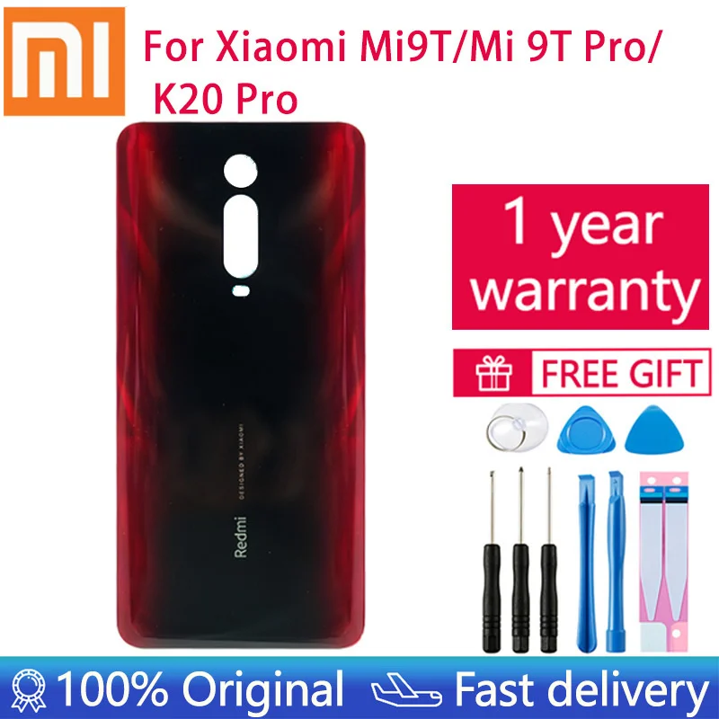 

Best Original Xiaomi Mi 9T Mi9T Pro Back Battery Cover Redmi K20 Pro 3D Glass Panel Rear Door Case Housing Lid with Adhesive