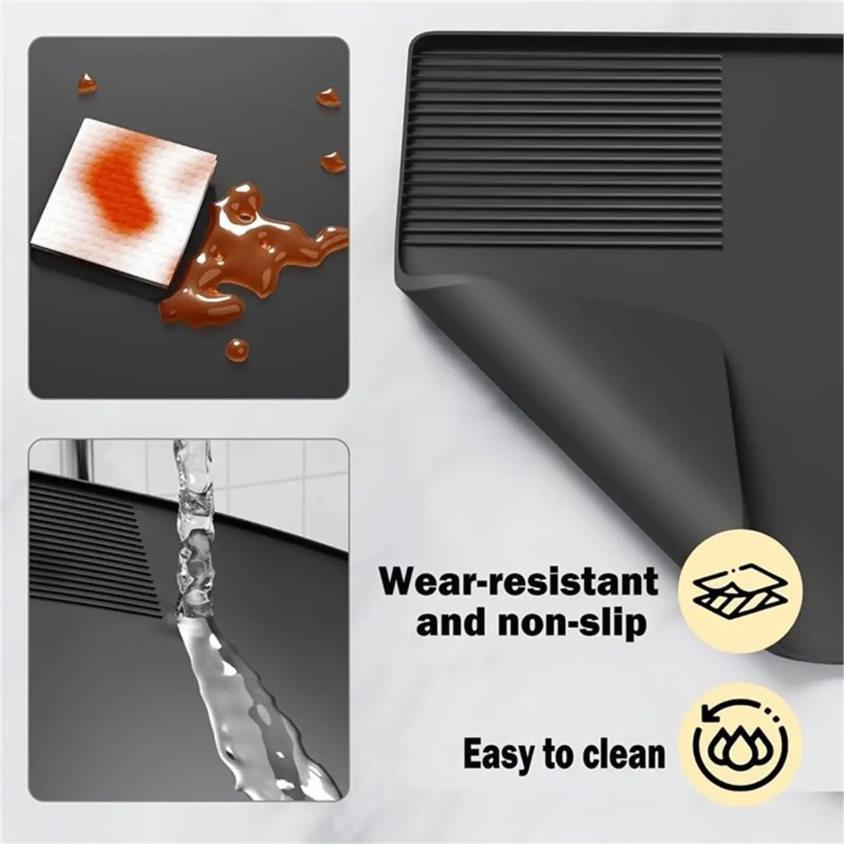 2026 New Accessories Silicone Coffee Mat with A Removable Tamper Mat for Luxe Cafe Accessories,23.5