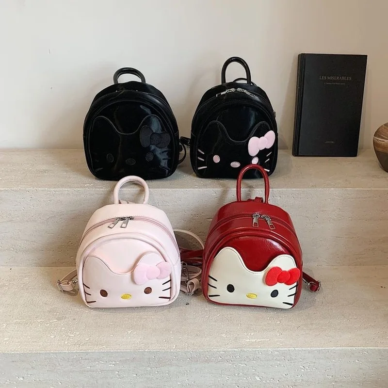 

2025 New Creative Cute Hello Kitty Backpack Sweet Mini Handbag Women's Outward Backpack Gift