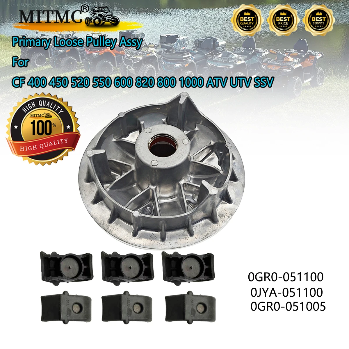 Primary Loose Pulley With Weight Holder For CF 400 450 500 520 600 625 800 850 950 1000 ATV UTV SSV 0JYA-051100 0JY0-05110
