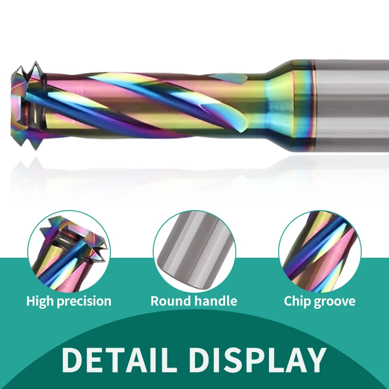 DUOMartap Tungsten steel No Need Drill Holes Composite Integrated Thread Milling Cutter M1.6-12 CNC Machine Solid For Aluminium
