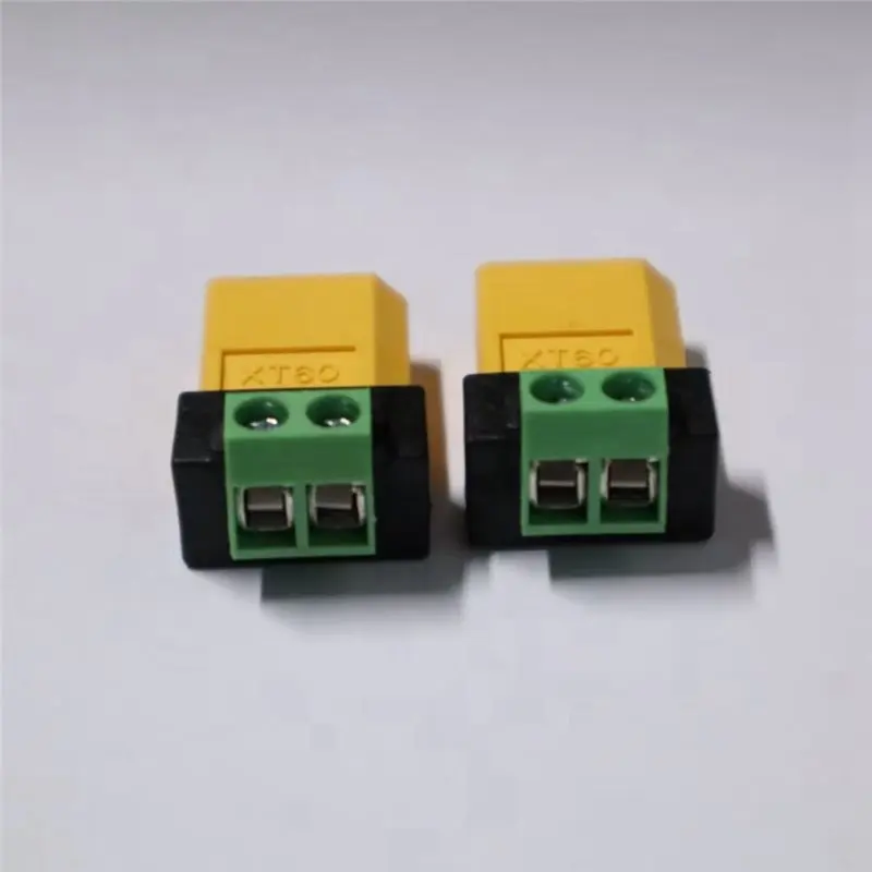 A53M-10Pcs XT60 To 2 Pin Terminal Connector XT60 Male/Famale To 2-Pin Converter For FPV Balance Panel Power Extension