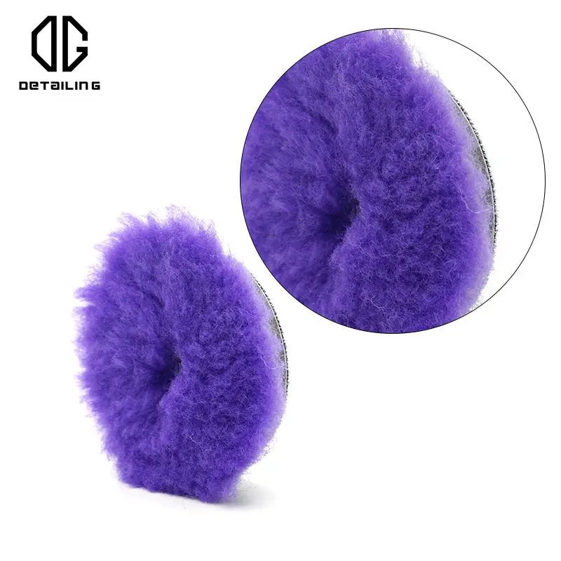 

ДЕТАЛИНГ 3 дюйма (80 мм) фиолетовая шерстяная полировальная подушечка для автомобиля, профессиональный инструмент для детализации автомобиля, аксессуар для ухода за автомобилем