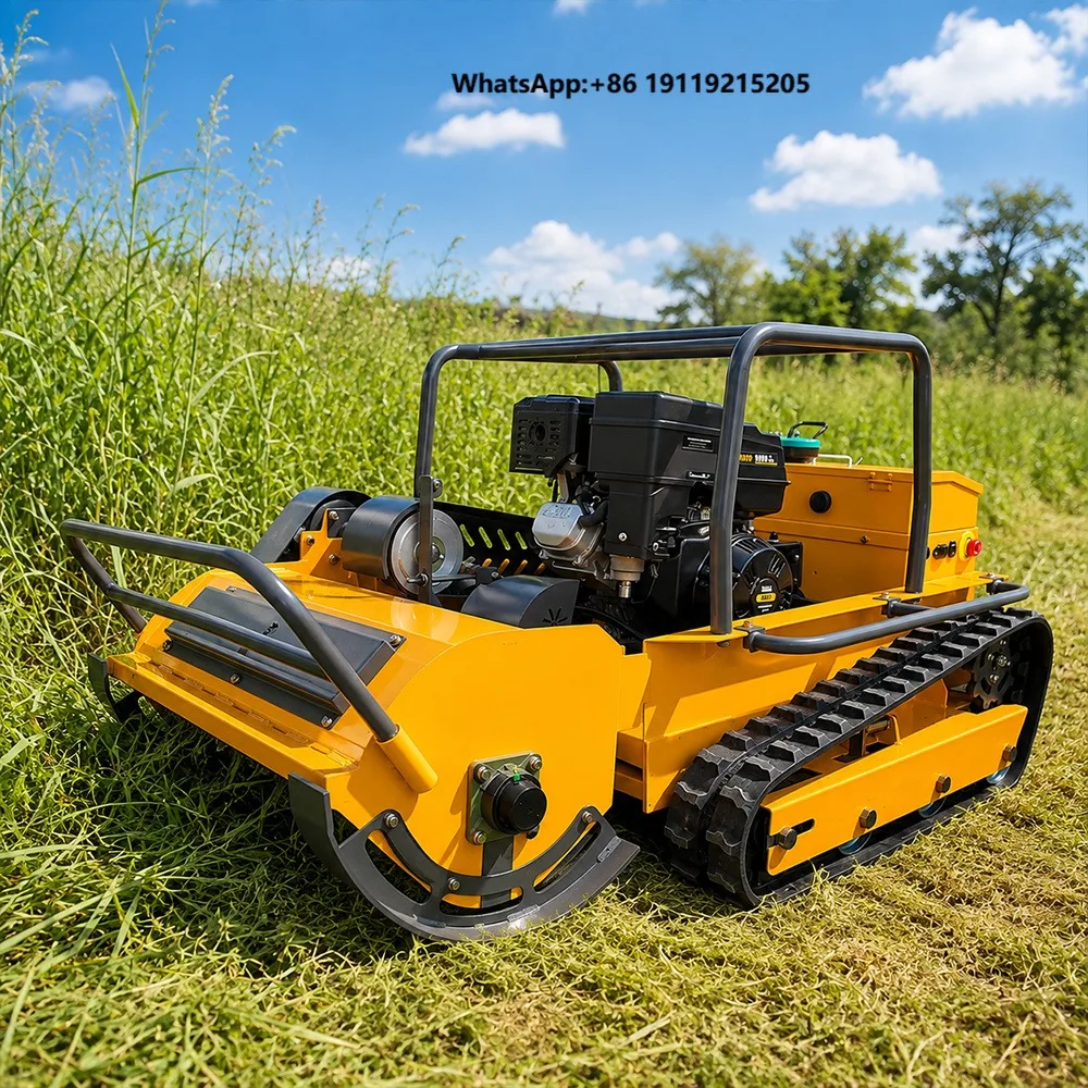 High Quality Heavy Duty Remote Controlled Powered Lawn Mower for Agriculture and Forestry Weeding Crawler Mower