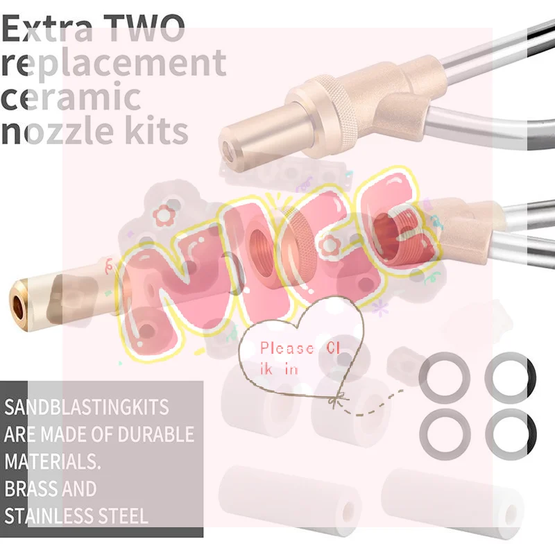 【BA】Replacement Nozzle 2 Pairs For Graffiti Paint High Pressure Sand Water Wet White Blasting Equipment Sandblasting