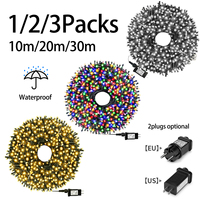 1/2/3Pcs LED String Light 10M/20M/30M Christmas Tree Fairy Outdoor Festoon 220V EU Plug/110V US Plug,Party Decor Lamp CW/WW/RGB