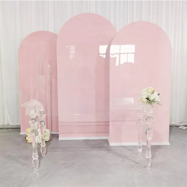 Oval pvc white and pink event studio photobooth backdrop