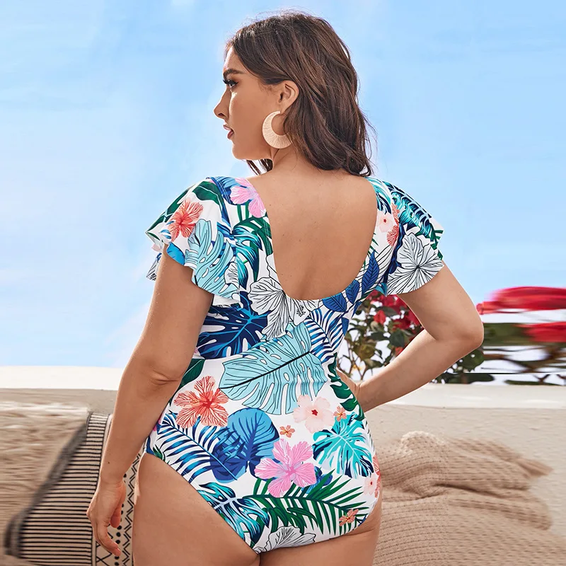 Plus Size Swimwear Women Tankini 2024 Sexy Bikini Woman Swimsuit One-Piece Bath Suit Beachwear Big Size Swimming Suit Monokini