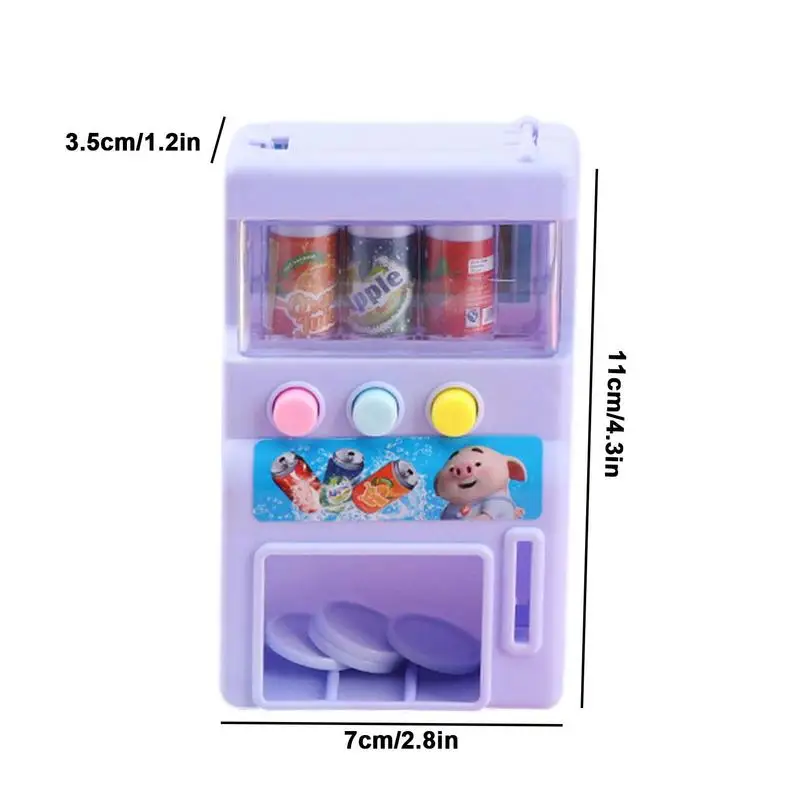 Children's Coin-Operated Beverage Vending Toy Vending Machine Toys Cute And Interesting Self-Service Toys Randm Color