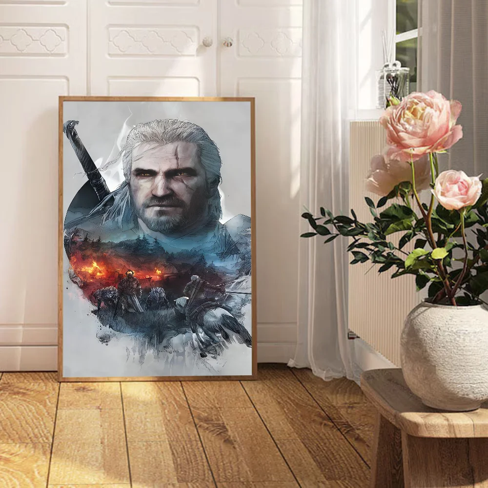 لعبة W-Witchers فيلم لزجة الملصقات يتوهم الجدار ملصق لغرفة المعيشة زخارف للحانات اللوحة الزخرفية خمر