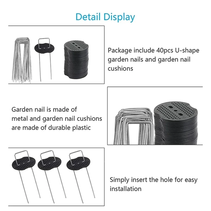 TOP Garden Peg U-Shape Ground Nail Film Fixed Pegs Gardening Fixing Tools Suitable For Fixing Outdoor Irrigation Hoses