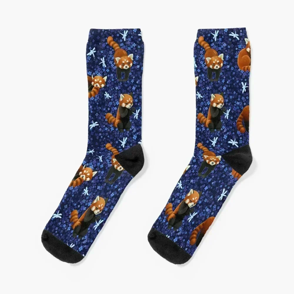 Red Pandas Pattern Socks happy floral sports stockings Man Socks Women's