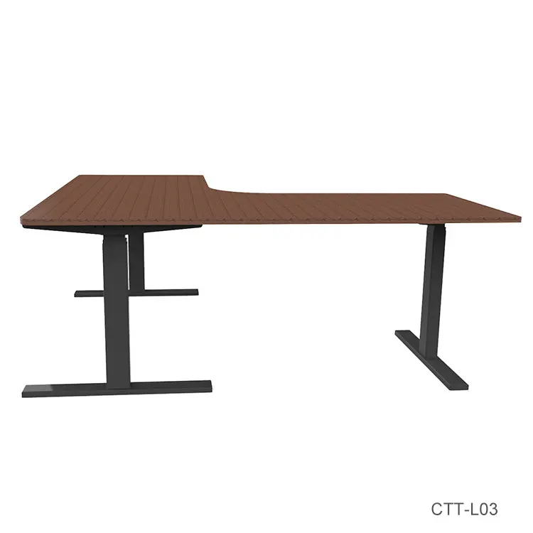 Lifting Computer Tables 3 Legs Electric Height Adjustable Table for Manager in Office