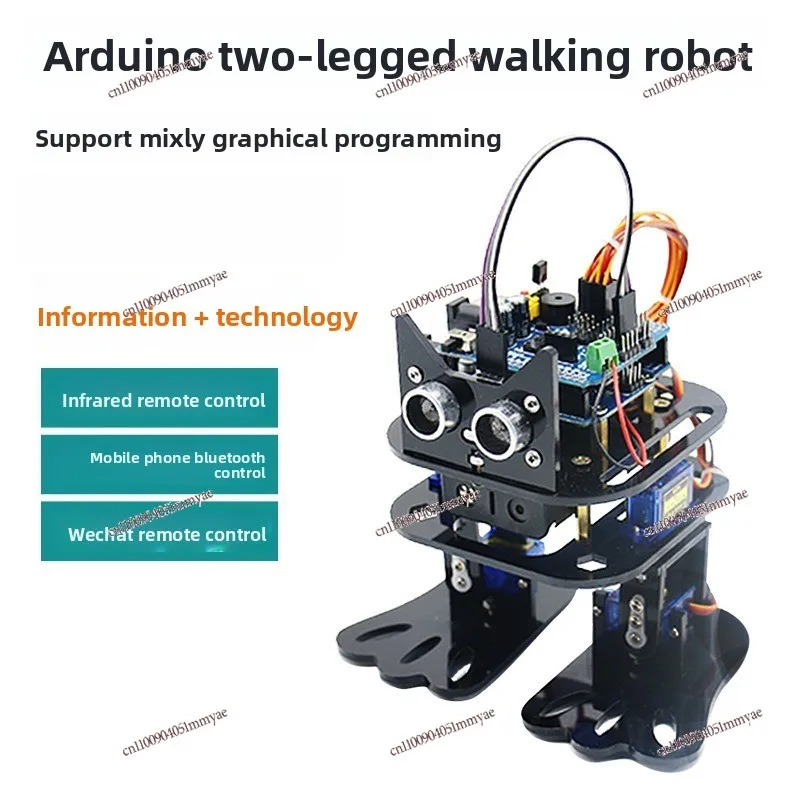 

Biped Walking Humanoid Robot Kit 4 Degrees of Freedom Supports Arduino Programming Mixly Graphical Programming