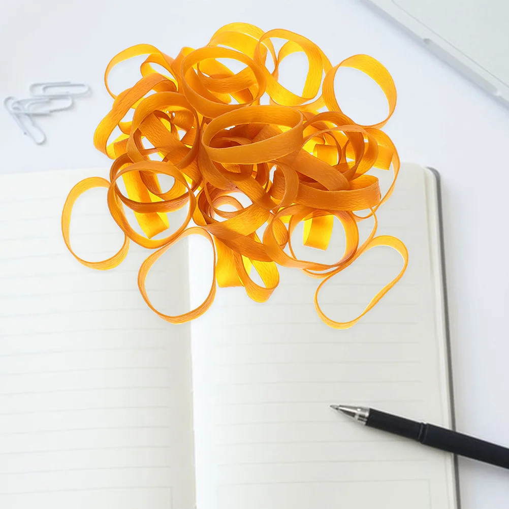 

45pcs Wide Rubber Bands Yellow Thick Elastic Ties High Durability Smooth Surface Practical Hiking Heavy Duty Strong Elastic