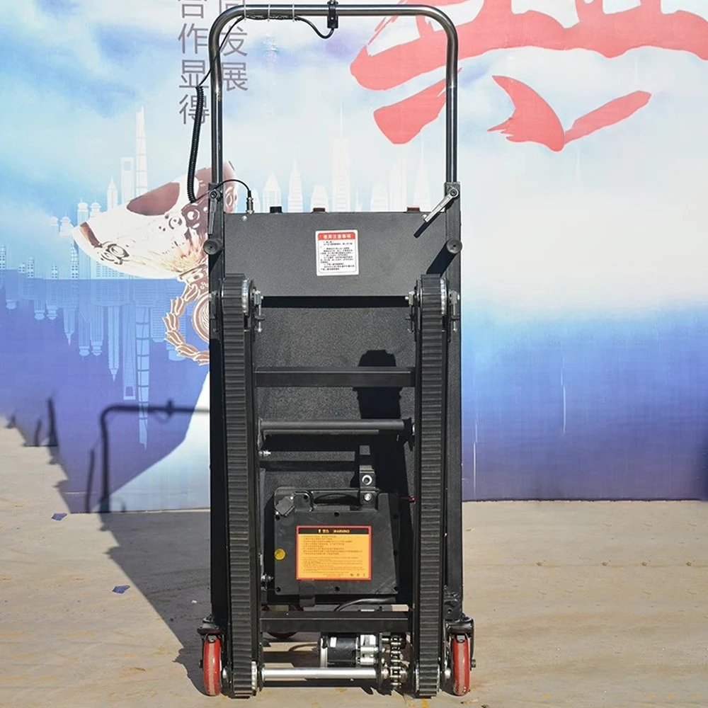 400KG Electric Stair Climbing Vehicle Cargo Handling Cart Crawler-Type Up And Down Folding Hand Trolley 48V 72AH 150/250/350KG