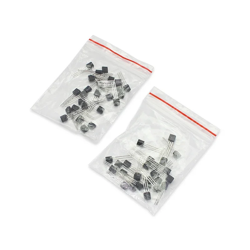 50 Pçs/lote BC547 + BC557 TO-92 conjunto Cada 25Pcs BC547B BC557B transistores NPN PNP Poder Triode Transistor, peças eletrônicas