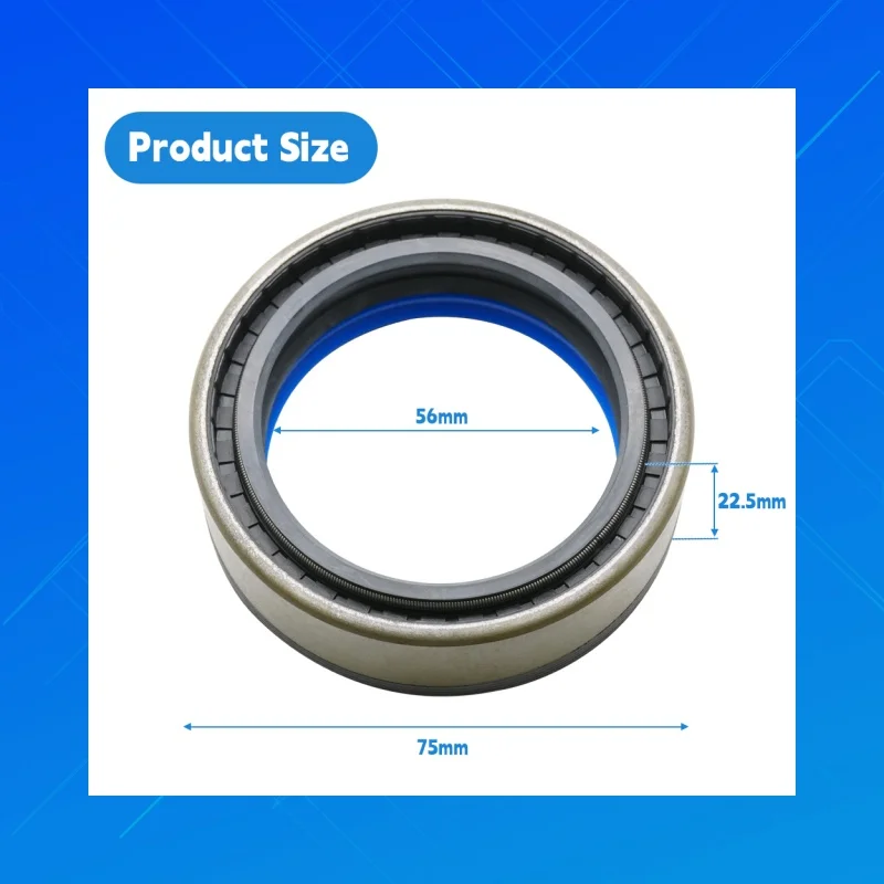 

DMHUI high-quality agricultural machinery oil seals, Size 56x75x22.5mm,COMBI SF8 style,applicable to ZF0734 309 763.OEM12037231B