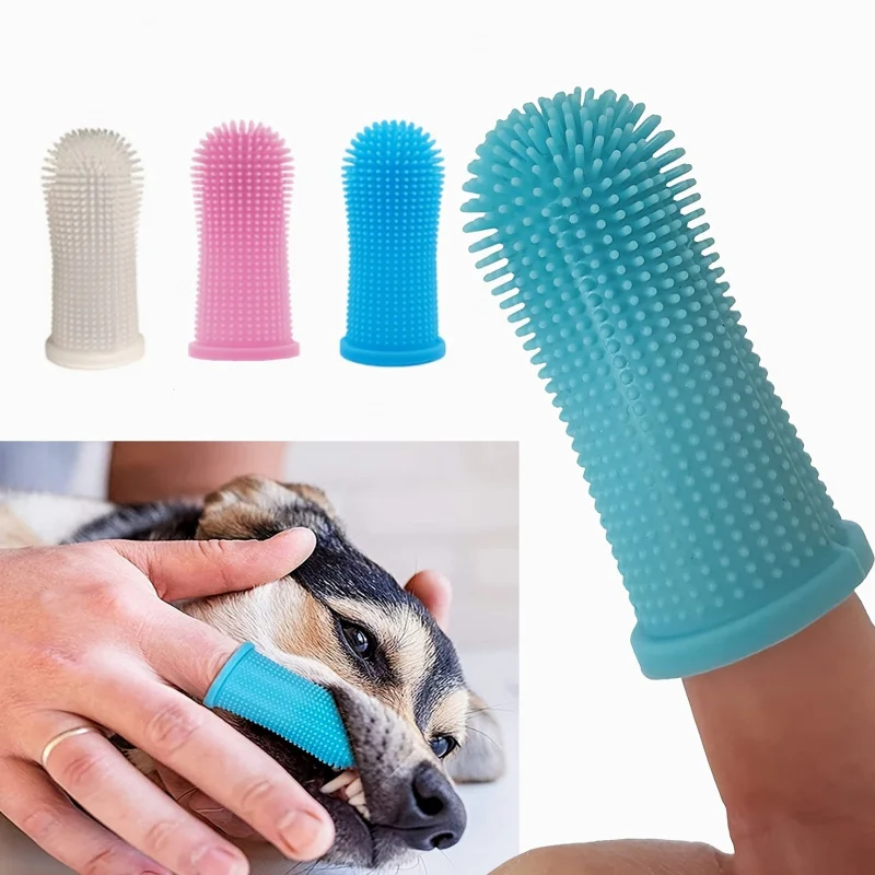 

2PCS Super Soft Silicone Toothbrush-Best for Cleaning Your Dog Or Cat's Teeth!