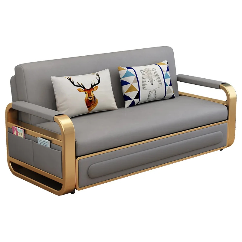 

Light luxury sofa bed multi-functional foldable sitting and sleeping single double dual-purpose living room lunch break