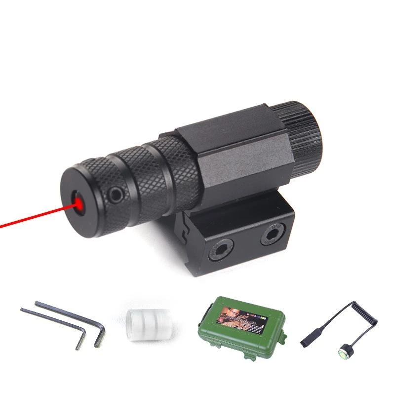 Tactical Red Green Dot Laser Sight Scope 11mm 20mm Adjustable Picatinny Rail Mount Rifle Pistol Airsoft Laser with Batteries