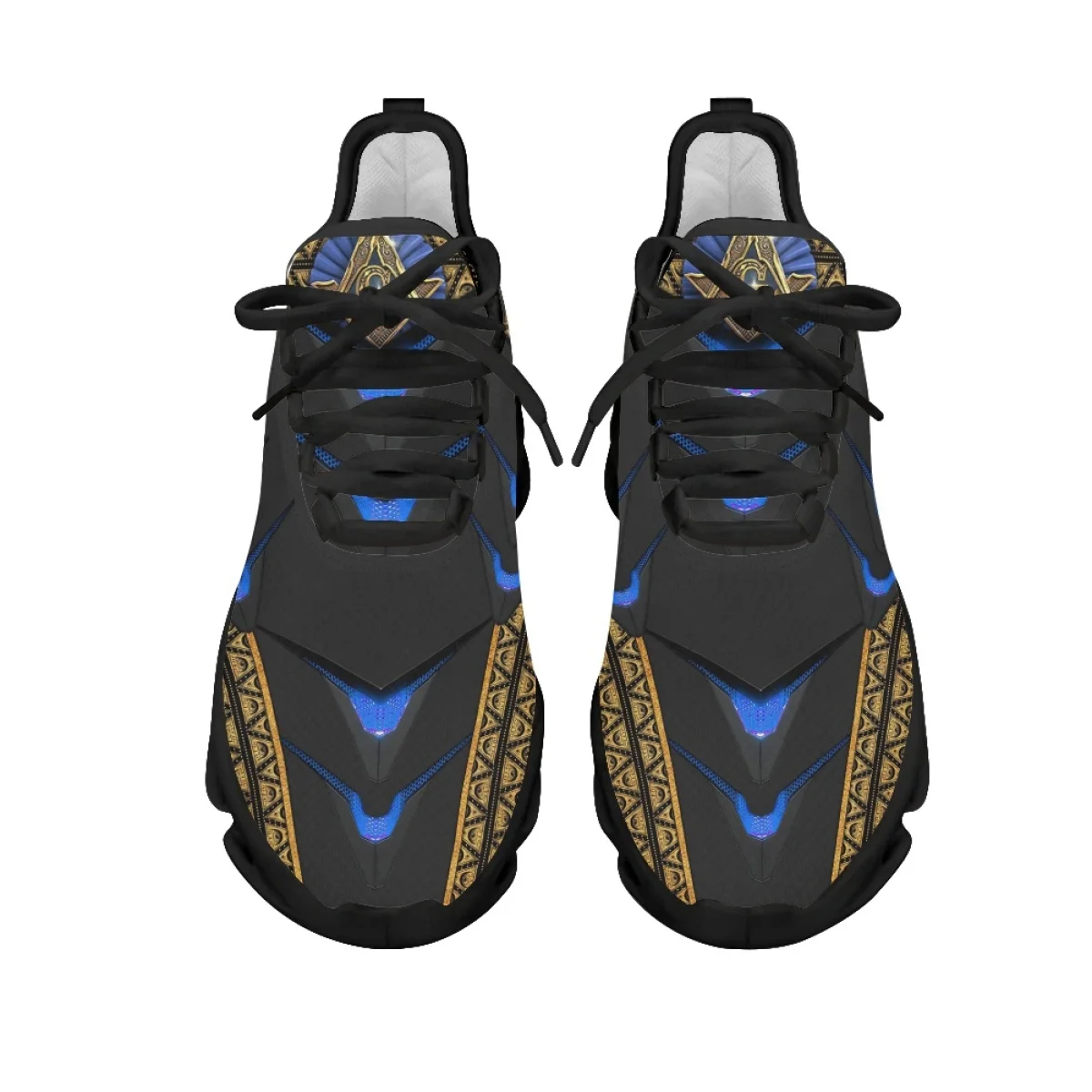 INSTANTARTS Blue Masonic Style Freemasonry Non-Slip Running Sneakers Air Cushion Mesh Shoes Outdoor Wear-Resistant Tennis Shoes