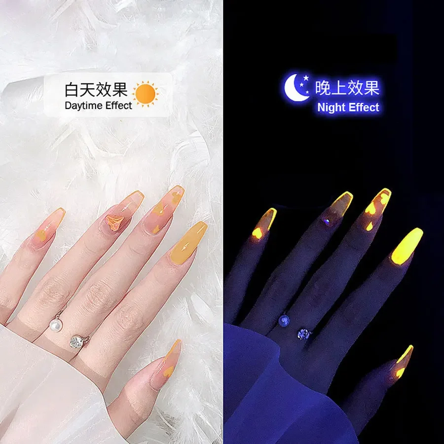 Top Coat luminoso Gel UV/LED Fluorcente Smalto per unghie Gel Cappotto magico Smalto per unghie Strumenti per manicure Decorazioni per nail art