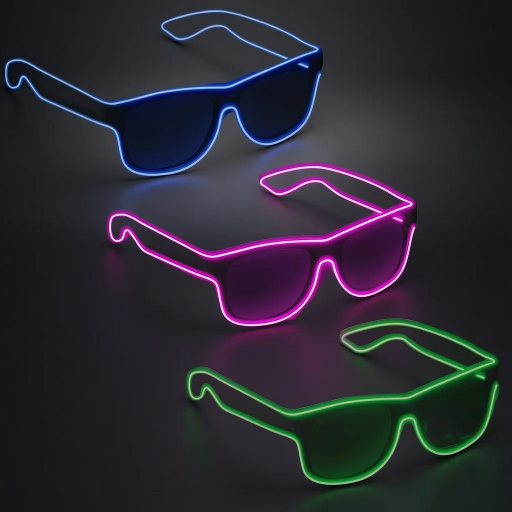 Light Up Glasses Cosplay Rave Party Glowing LED Wireless Luminous Festival Disco Stage Dance
