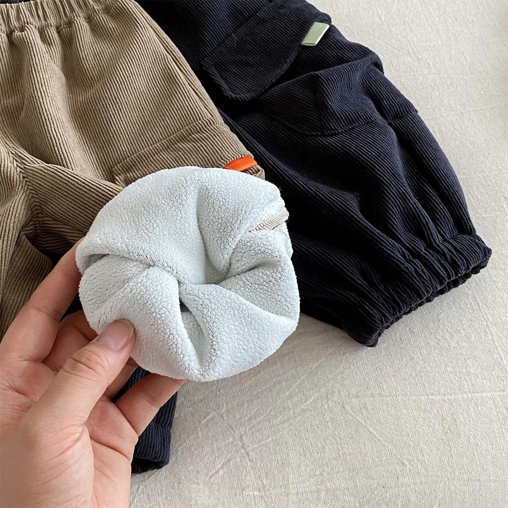 طفل صبي السراويل سروال قصير بلون الصوف رشاقته الدافئة الاطفال ملابس الشتاء الثلوج بناطيل أطفال الساخن بيع #6