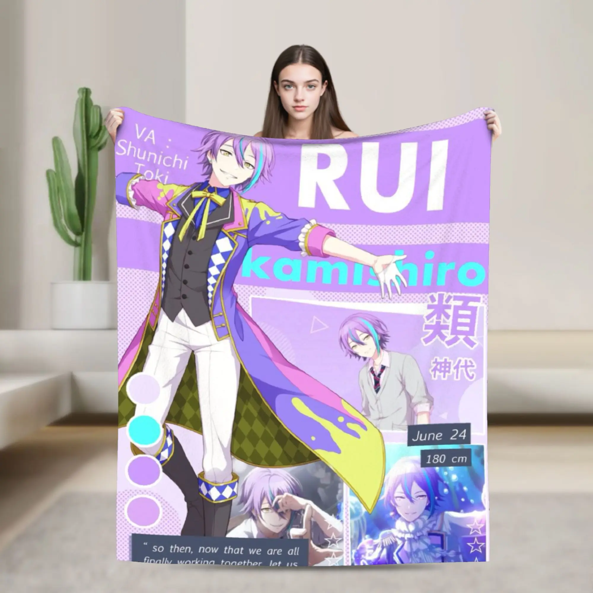 Rui Kamishiro Blanket Ultra Soft Wonderlands x Showtime Throw Blankets for Sofa 50x60 Inch Multi-size Bedspreads