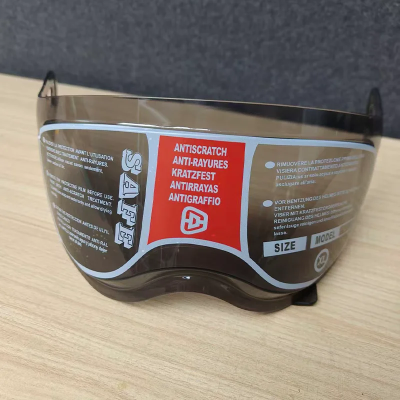 

Motorcycle Full Helmet Lens Dazzle Color Electroplating Tea Color for Different Sizes of Models