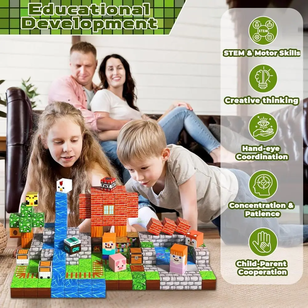 200 Piece Magnetic Building Set - Educational STEM Toys for Kids, Montessori-Inspired Sensory Play for Ages 3+, Perfect Gift for