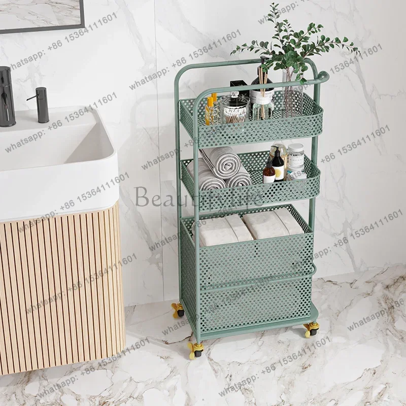 Factory Direct Sales Nordic Storage Rolling Cart Modern Iron Art Drawers Multilayer Salon Trolley Cosmetic Salon Furniture Carri