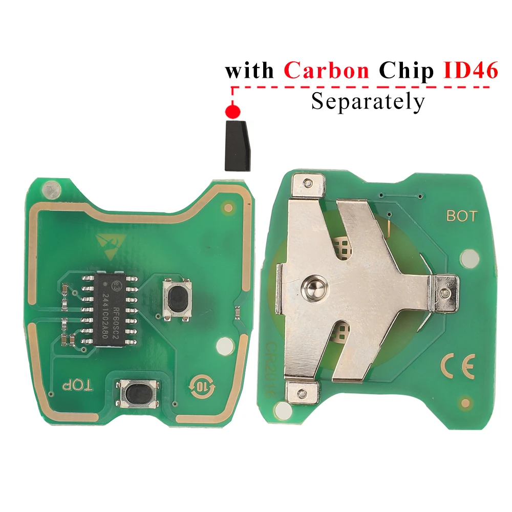 jingyuqin 433MHz รีโมทคอนโทรล Key สำหรับ Citroen C1 C2 C3 C4 Saxo Picasso Xsara Picasso Peugeot 106 206 306 107 207 307 407 Partner Toyota Aygo