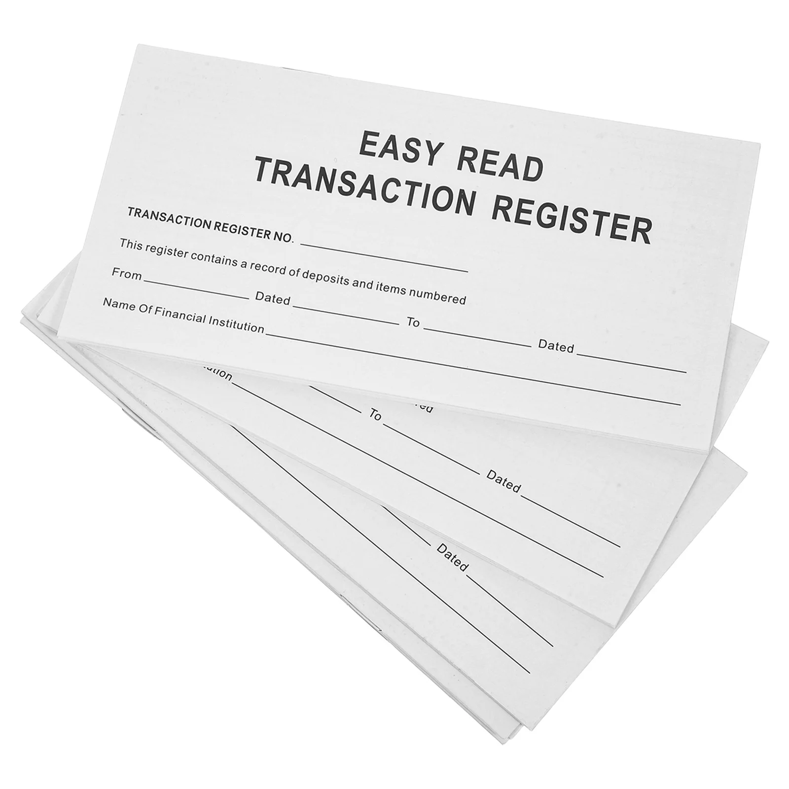 Cuaderno de cheques de registro financiero, seguidor de gastos portátil con impresión grande, gestión de verificación de papel, moneda de cuaderno