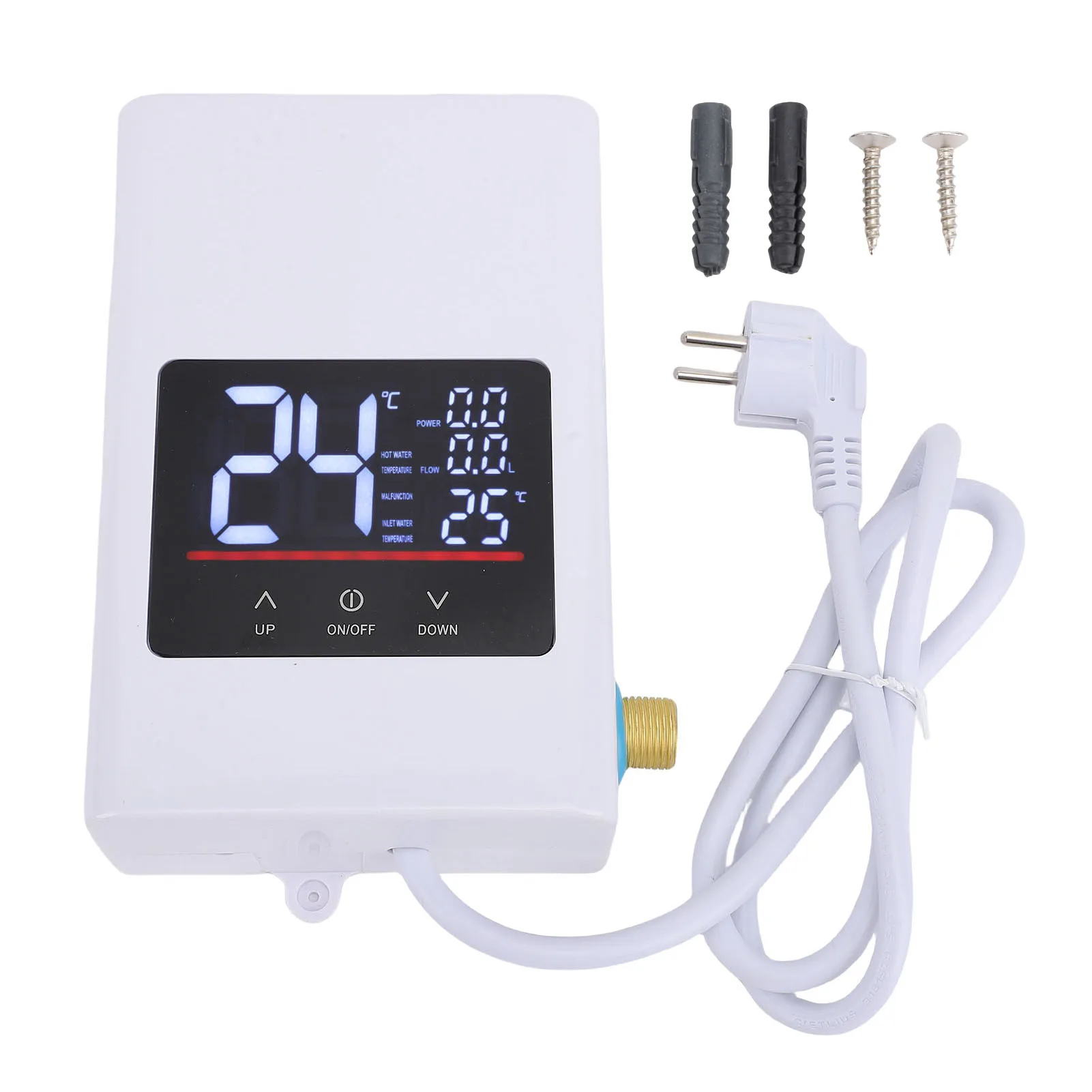 Tankless Water Heater Electric Instant Hot with LCD Touch Digital Screen for Kitchen Bathroom Apartment Home White image 6