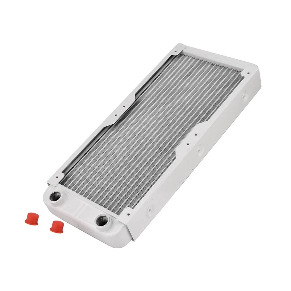 

240mm /360mm Size Aluminum Radiator 18 Tube High Performance Heat Sink White G1/4 Thread Liquid Heat Exchanger GPU Cooling