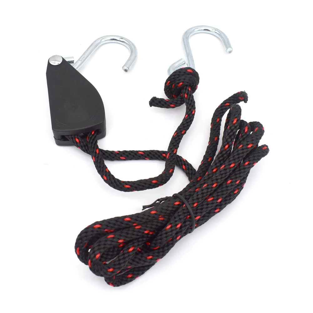 1/4" Inch Adjustable Heavy Duty Rope Hanger Rope Clip Hanger Grow Light Fixture Hanger