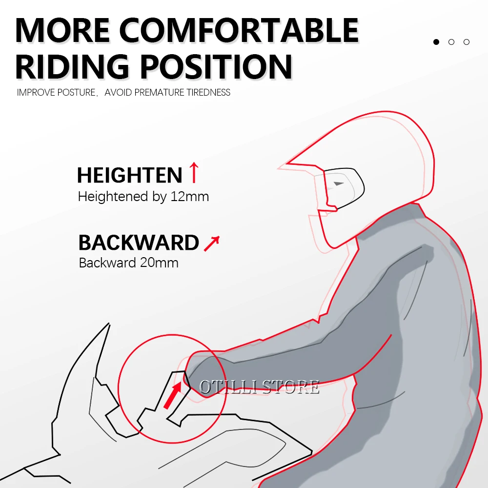 For Tiger 900 GT PRO LOW RALLY 850 Sport New Motorcycle Accessories Handle Bar Riser Clamp Extension Handlebar Adapter Bracket - Image 3